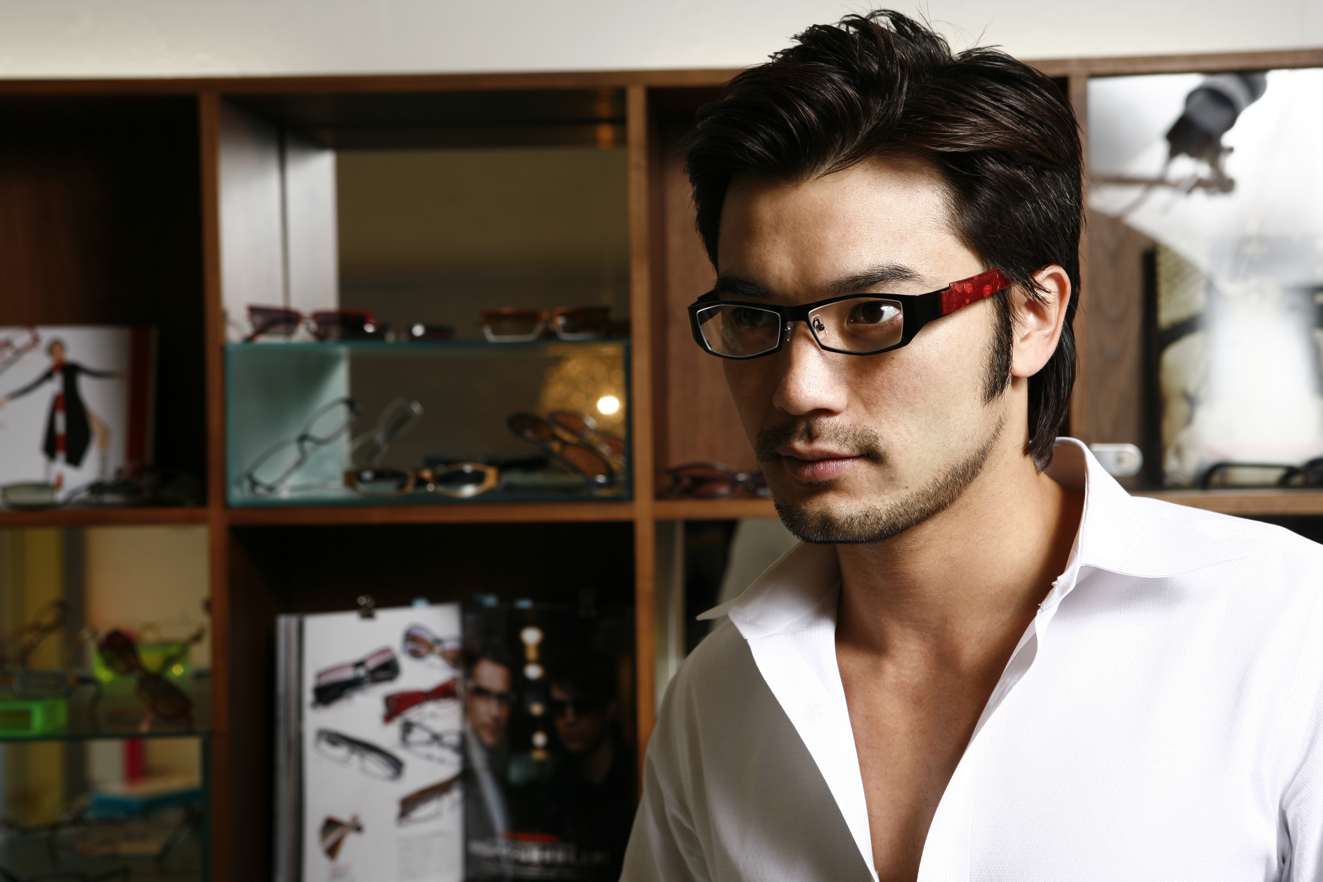 クロムハーツ ブラックメタルフレーム四角形メガネ クロムハーツ