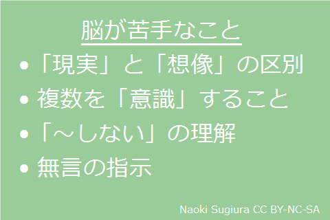 脳が苦手なこと