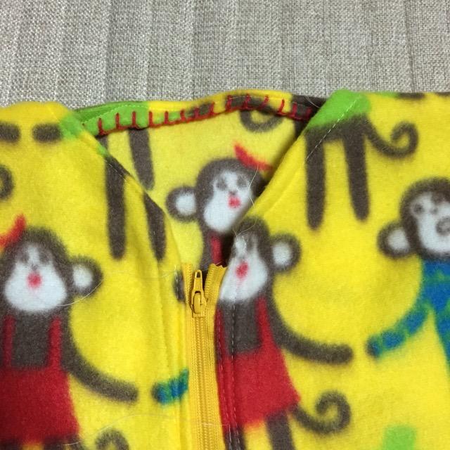 ダイソーフリースで手作りスリーパー 珈琲と 本と すこしの布と糸