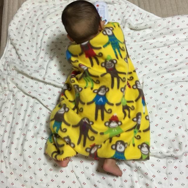 ダイソーフリースで手作りスリーパー 珈琲と 本と すこしの布と糸