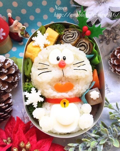 雪だるまドラえもん キャラ弁 からだにやさしいキャラ弁とおうちごはん