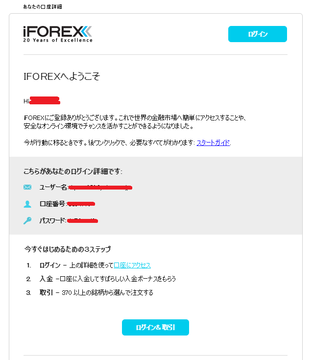 iforex メール