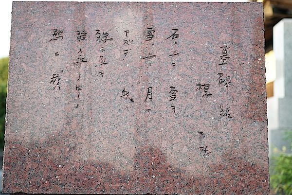雪の上に