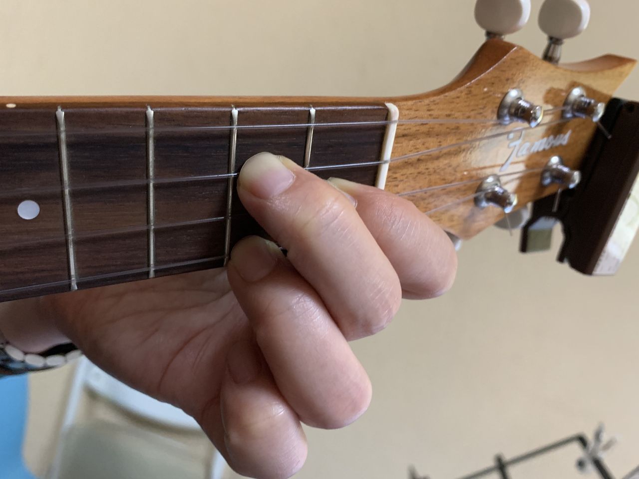 ウクレレな毎日♪:弦を押さえる左手の爪は短く♪