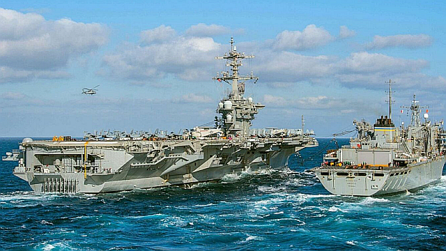 米海軍の空母エイブラハム・リンカーン（ABCニュース）