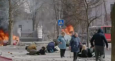 Russian missile strikes hit Sumy in northeastern Ukra