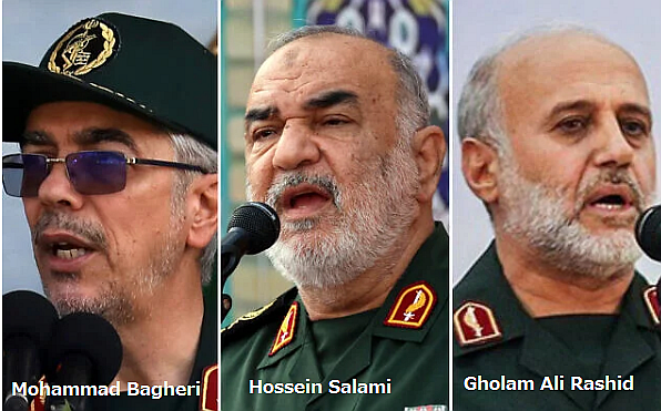 Iran's IRGC chief Salami, army head Ba