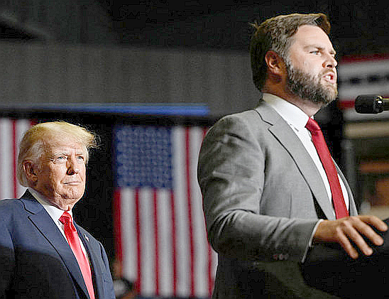 トランプ氏、オハイオ州上院議員J.D.バンス氏を伴走者に発表｜ARAB NEWS