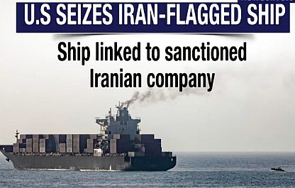 US Seizes Iranian Ship In Gulf Of Oman