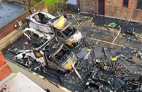 Four ambulances
