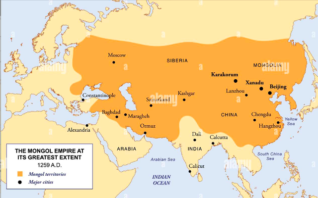 Map of the Mongol empire a