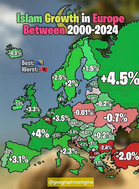 The increase of Islam in Europe... - Geographic E