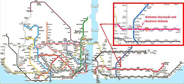 Maltepe station map - Istanbul Metro