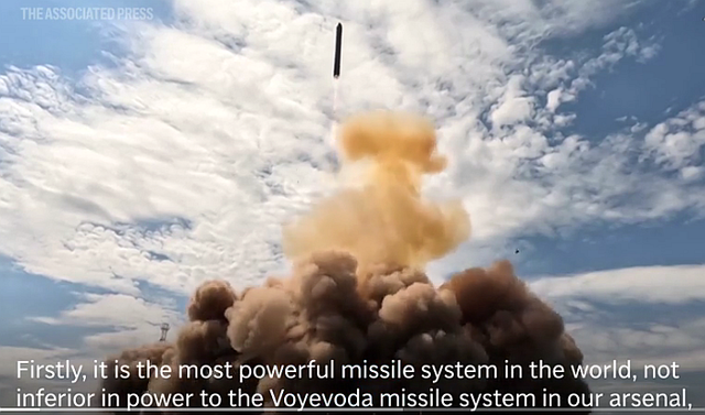 Putin hails Russia's test-firing