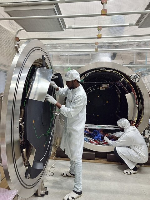 Ugandan-engineers-at-work-on-the-satellite