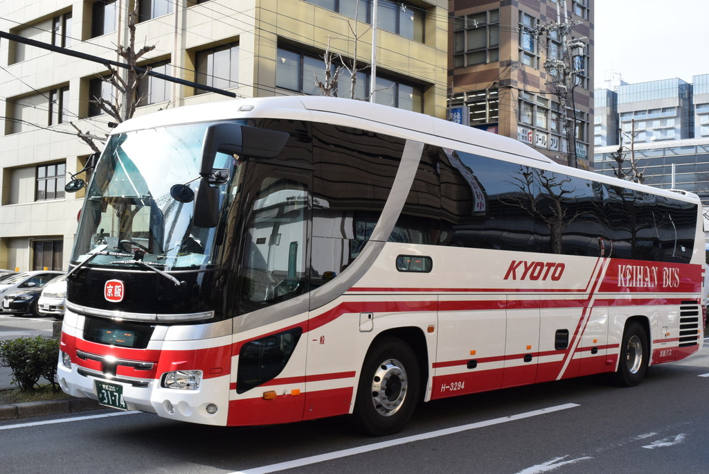 京阪バス高速用新車 京都0か31 74 奈良交通とバス撮影記