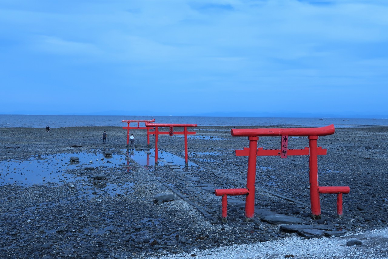 大魚神社の海中鳥居 佐賀県藤津郡太良町 : けいそんぶらぶら DoraemonHand-c6