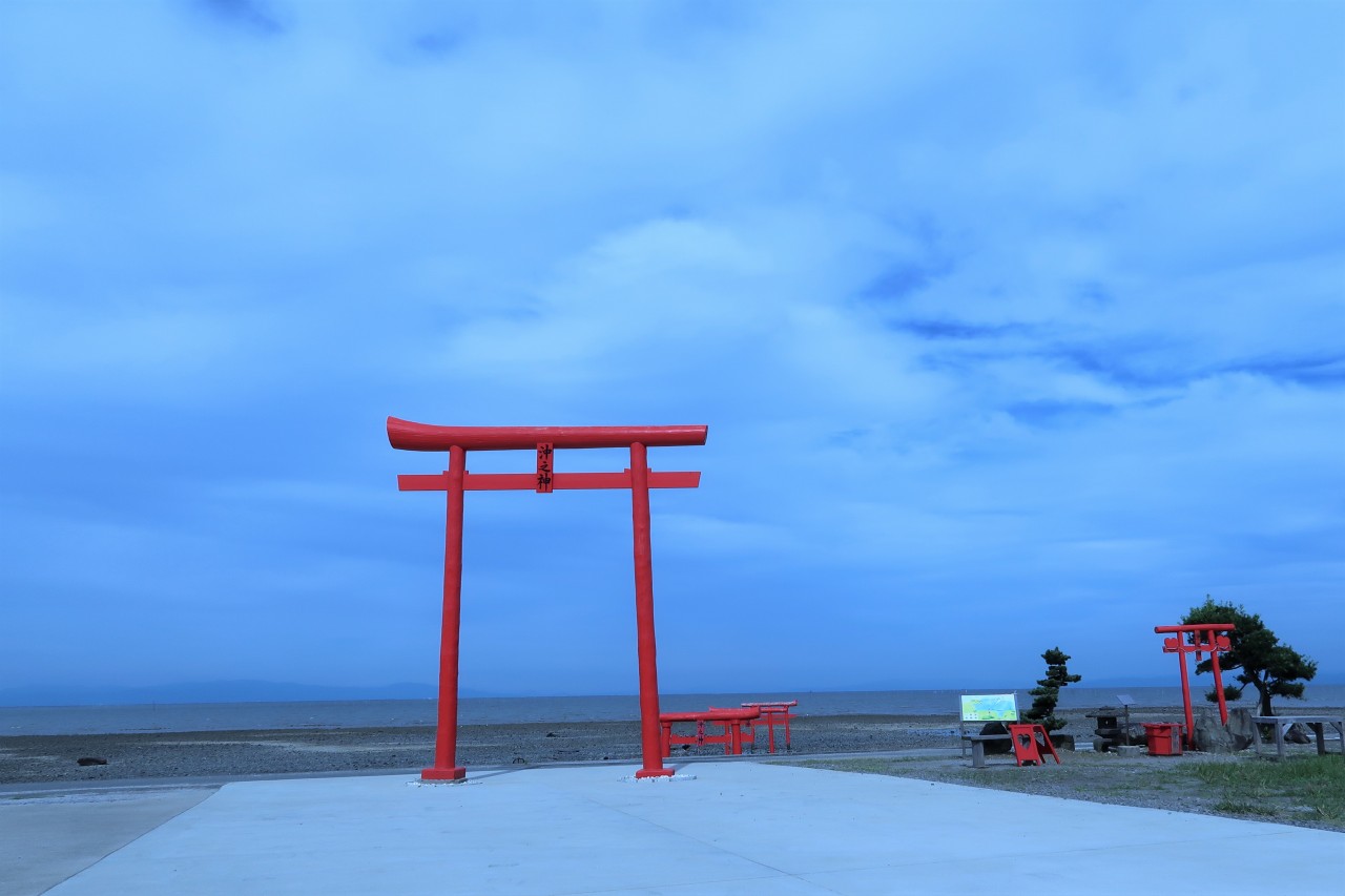 大魚神社の海中鳥居 佐賀県藤津郡太良町 : けいそんぶらぶら DoraemonHand-c6