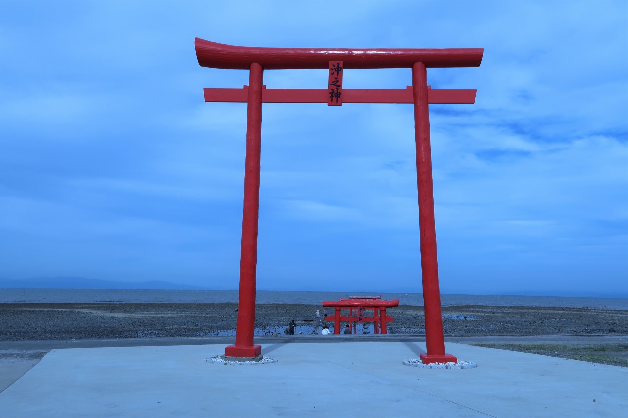 大魚神社の海中鳥居 佐賀県藤津郡太良町 : けいそんぶらぶら DoraemonHand-c6