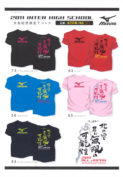 ミズノインハイTシャツ 2011