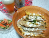 チーズご飯でフリッター丼
