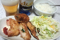 ササミの大葉巻きパン粉焼き
