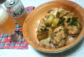 鶏天ネギ丼