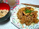 鶏とサツマイモとレンコンの甘辛揚げ