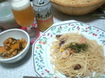 シーフードパスタで