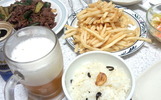 牛肉とキュウリの甘辛いため