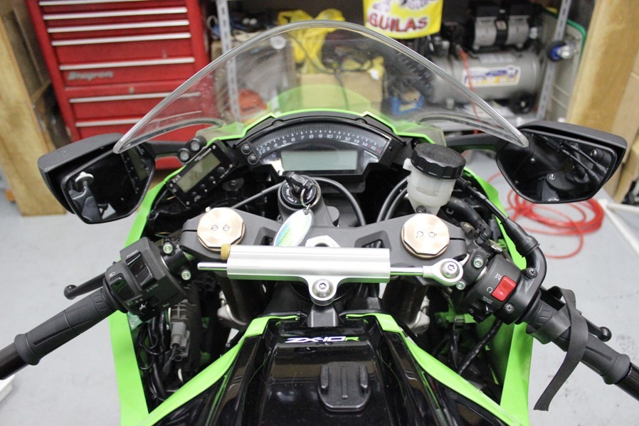 2011 ZX10R フロントフォークスプリング交換 ブレーキ