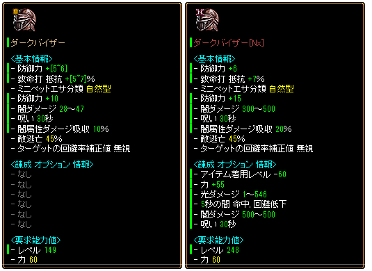 ボトル姫考察 防具編 頭 廃姫のrs日記