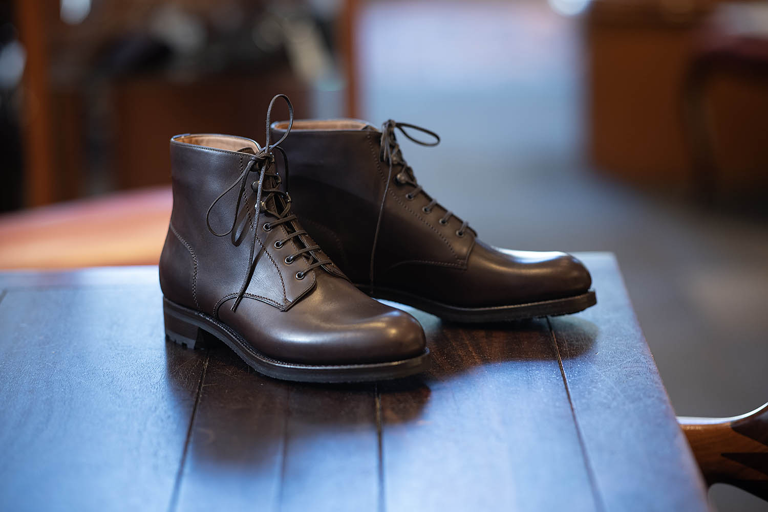 A 日本画 銀箔 ブーツ パネル 靴