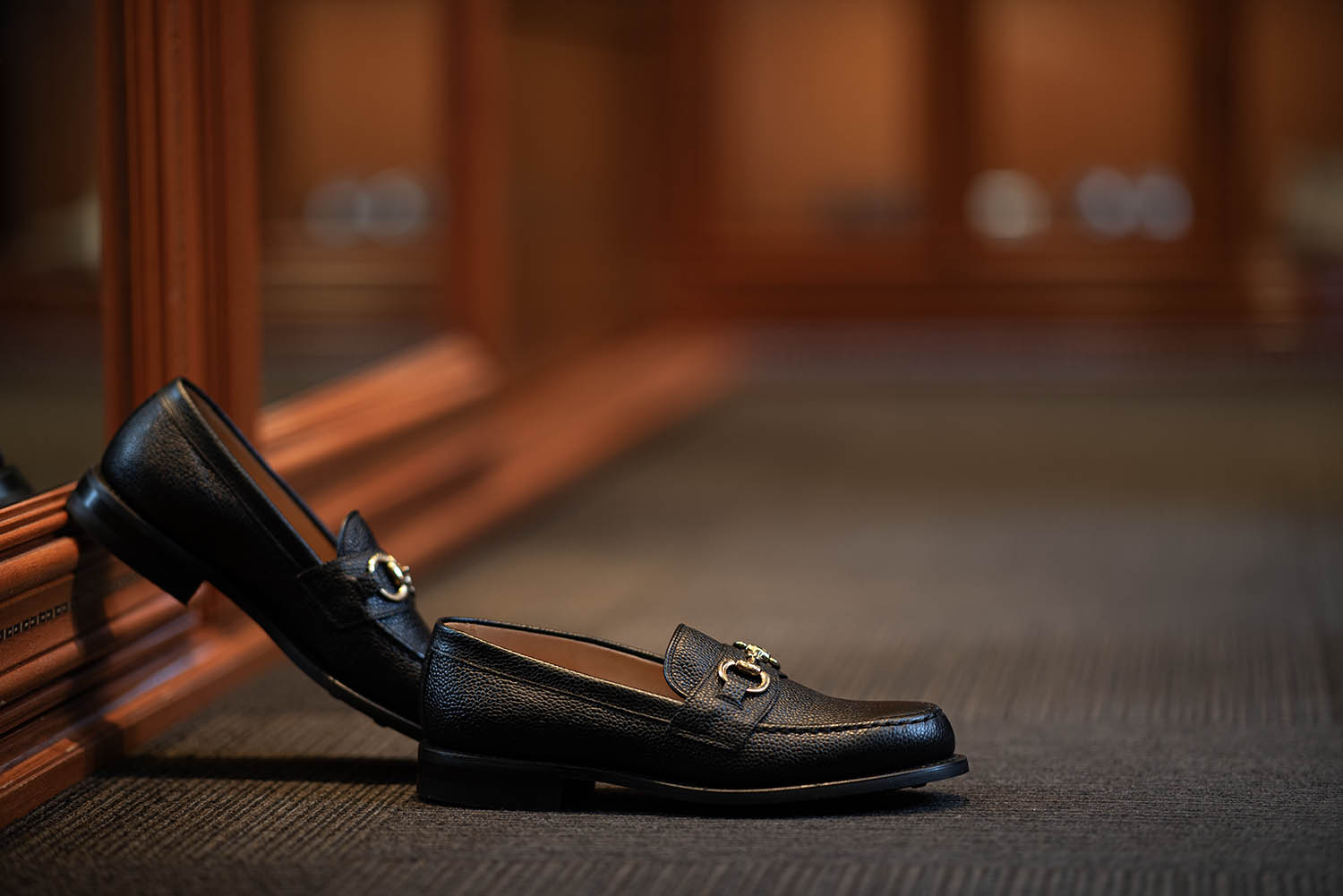 【JOSEPH CHEANEY】ブラウンゴールドビット付ローファー 2020年春夏最新作 ジョセフ チーニーのウィメンズ ビット