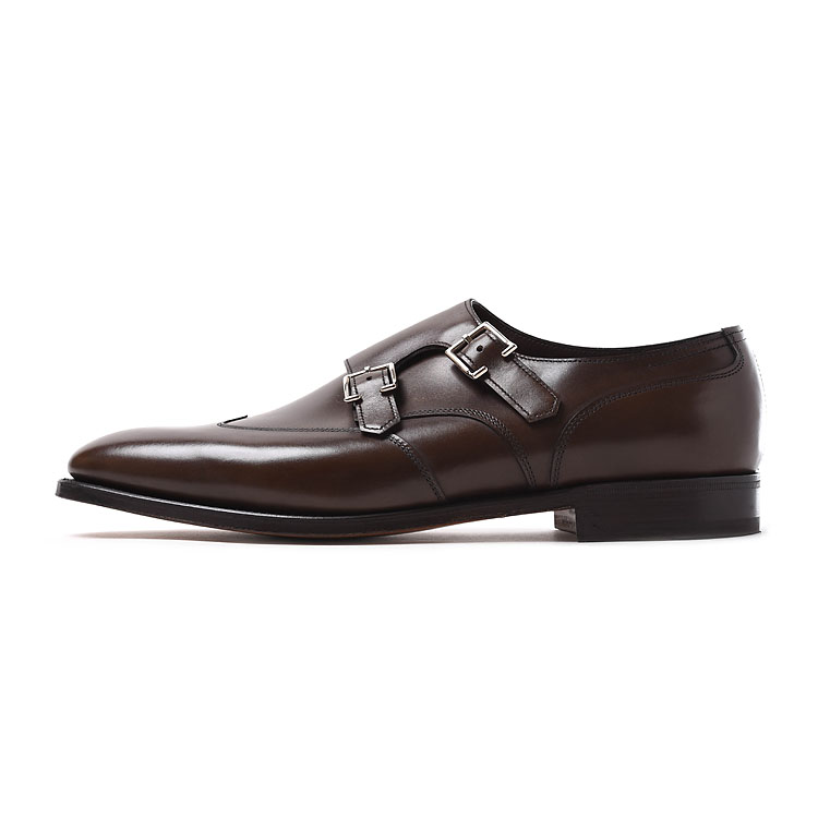 美品□JOHN LOBB/ジョンロブ EMBER/エンバー LAST 7000 ウィングチップ ダブルモンクストラップ レザーシューズ ブラウン 6 イングランド製