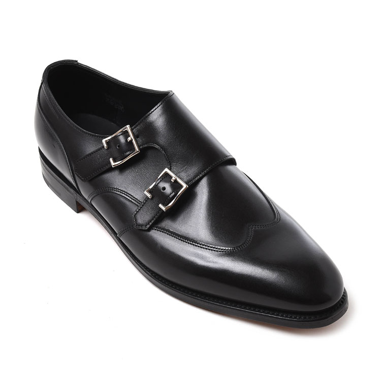 美品□JOHN LOBB/ジョンロブ EMBER/エンバー LAST 7000 ウィングチップ ダブルモンクストラップ レザーシューズ ブラウン 6 イングランド製