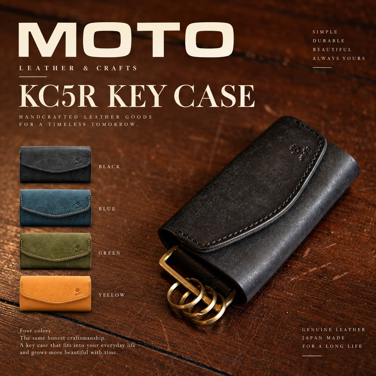 象革財布】 MOTO MC1 エレファント マネークリップ (GRAY)