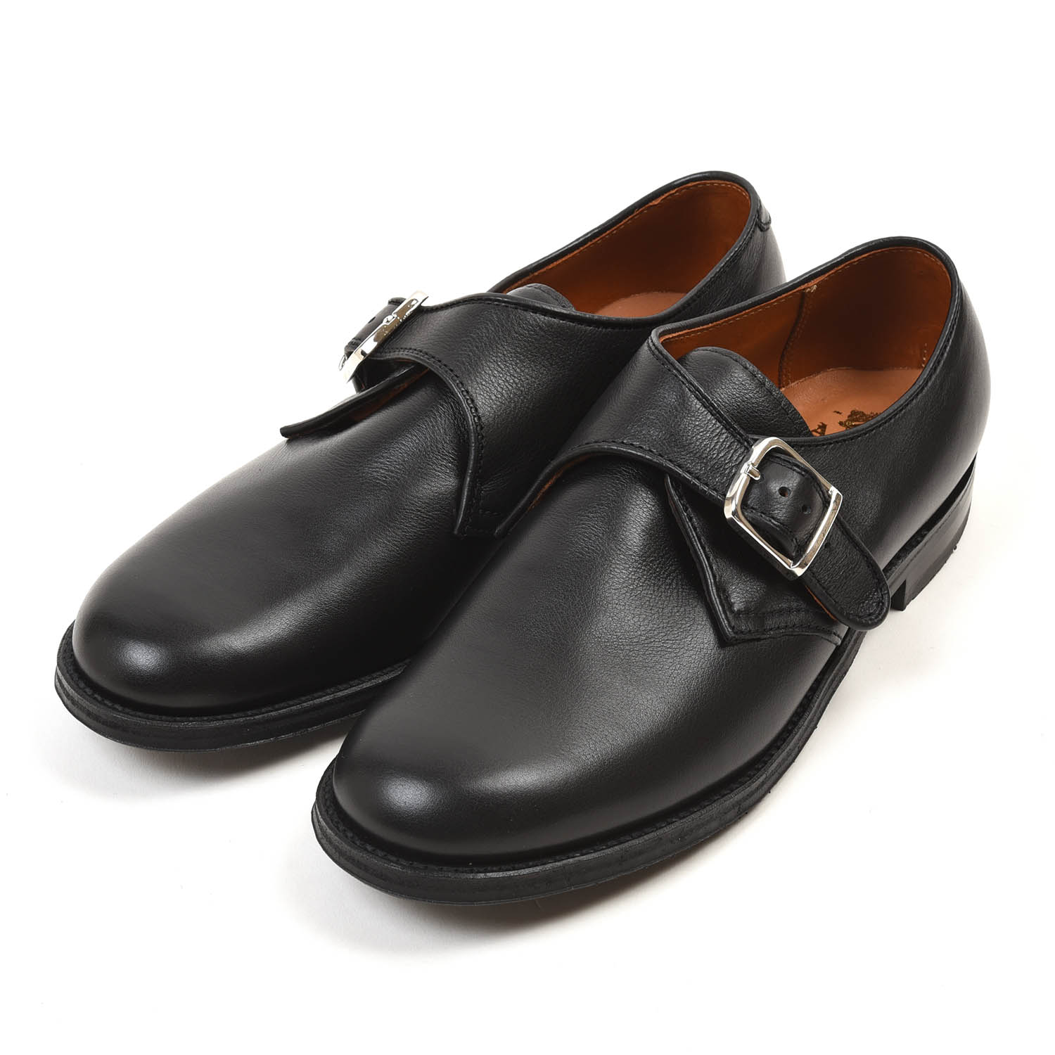オールデン N1408L Military Monk Strap Shoes Ladycalf Black