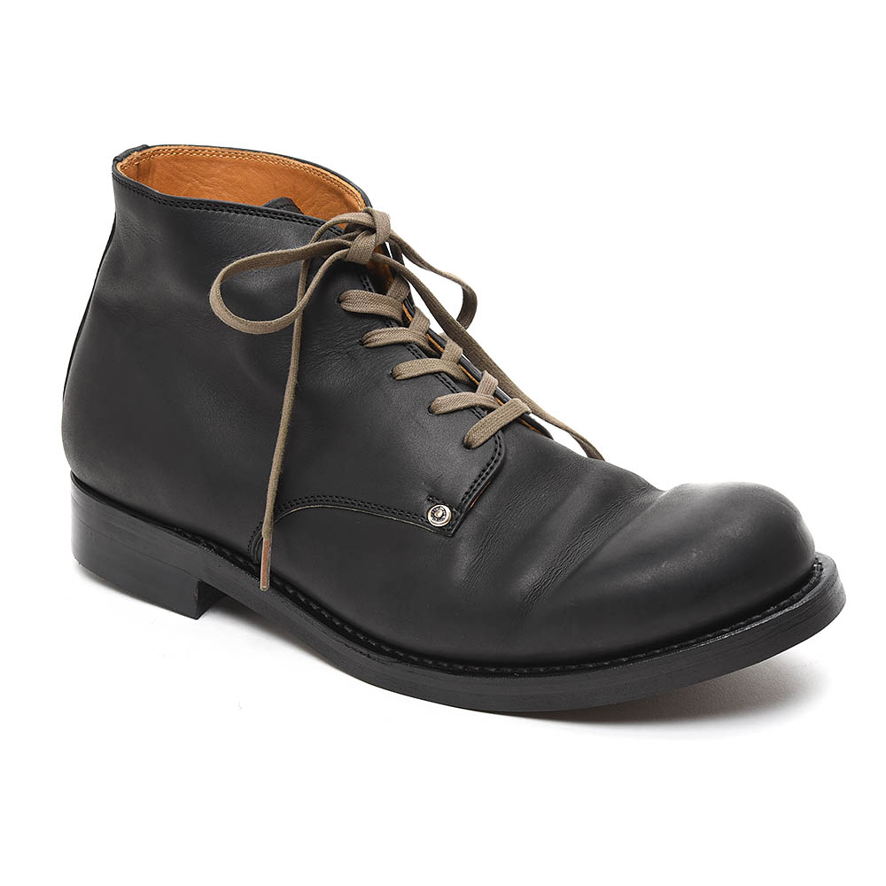 MOTO 本革プレーントゥ 外羽根 ブラック 黒 レザーシューズ 3 MOTO 本