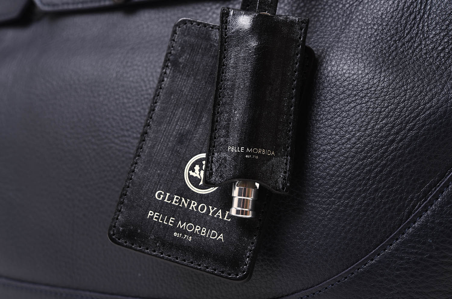 PELLE MORBIDA×GLENROYAL FLAP BOSTON BAG