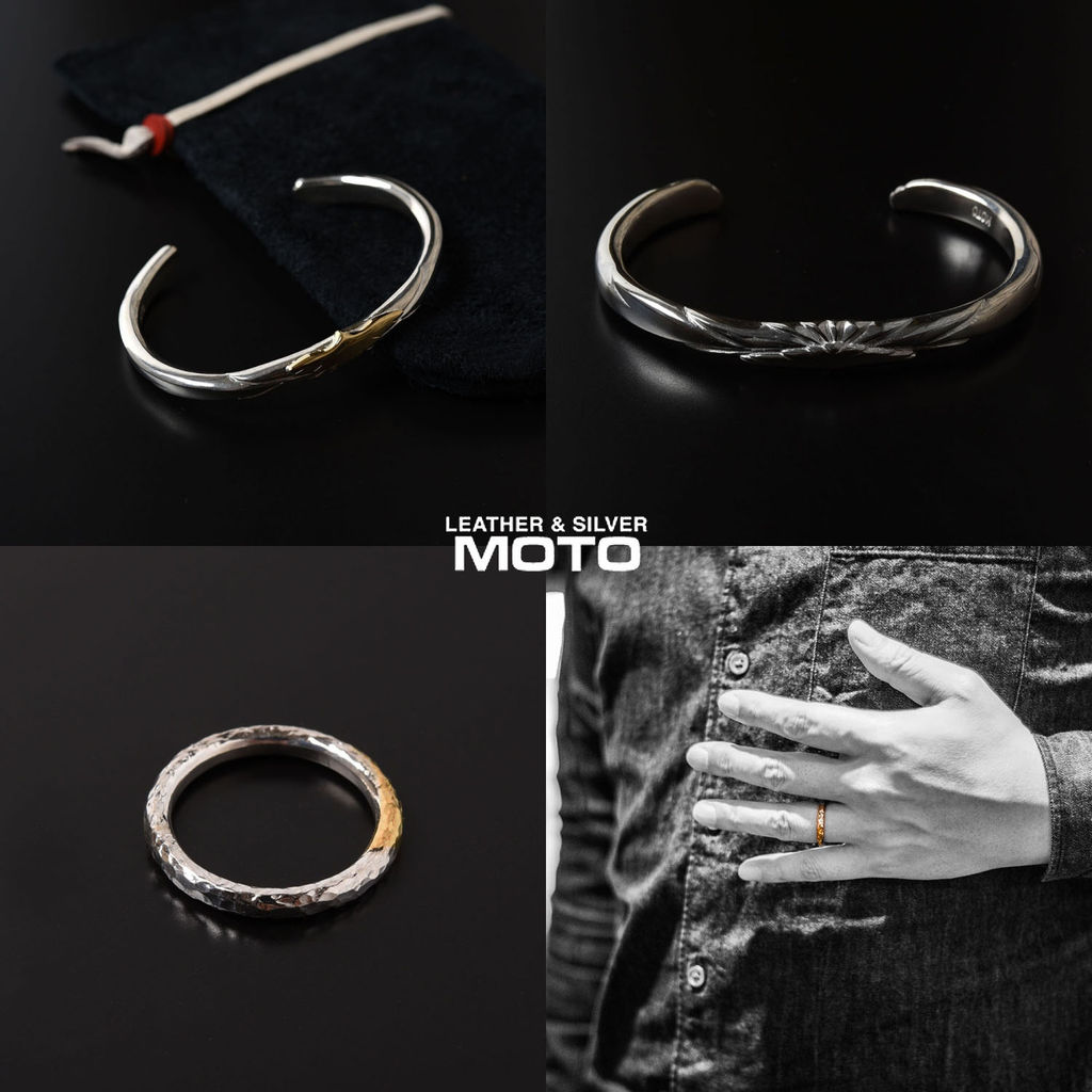 moto レザーアンドシルバー　モト　バングル　ブレスレット　ピアス moto レザーアンドシルバー モト バングル ブレスレット ピアス moto