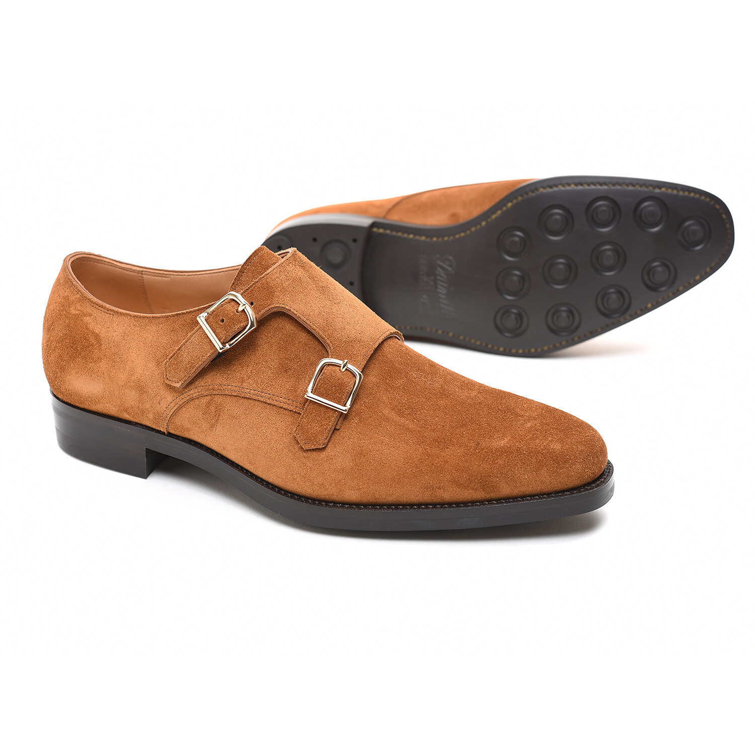誂靴 | JOE WORKS JOE-0 ダブルモンクストラップ Janus Calf タバコ