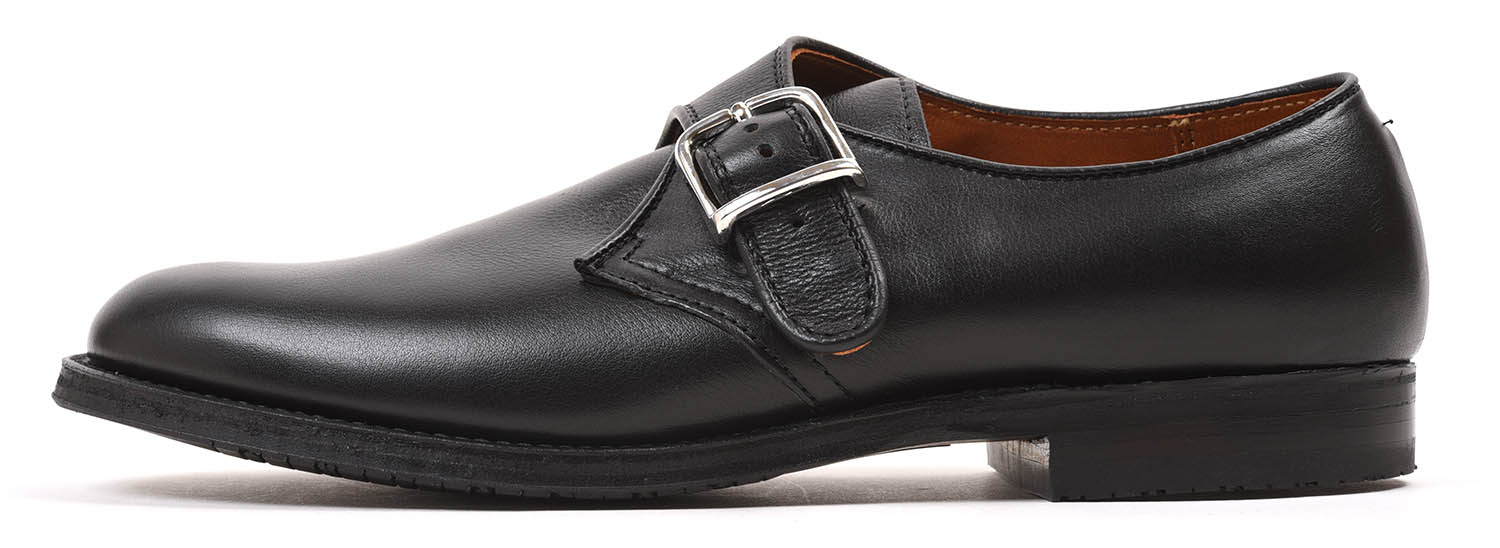 オールデン N1408L Military Monk Strap Shoes Ladycalf Black