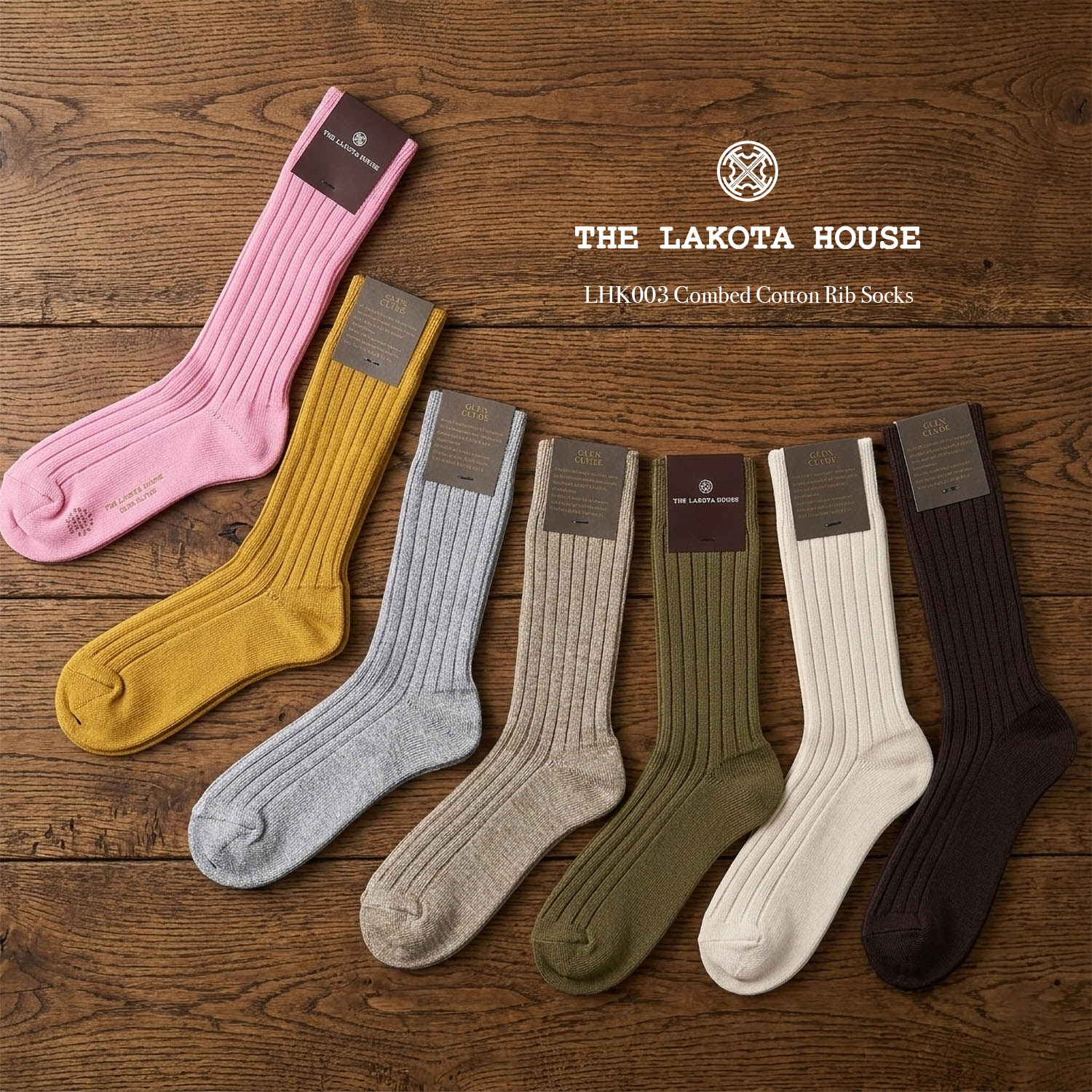 THE LAKOTA HOUSE LHK003 Combed Cotton Rib Socks