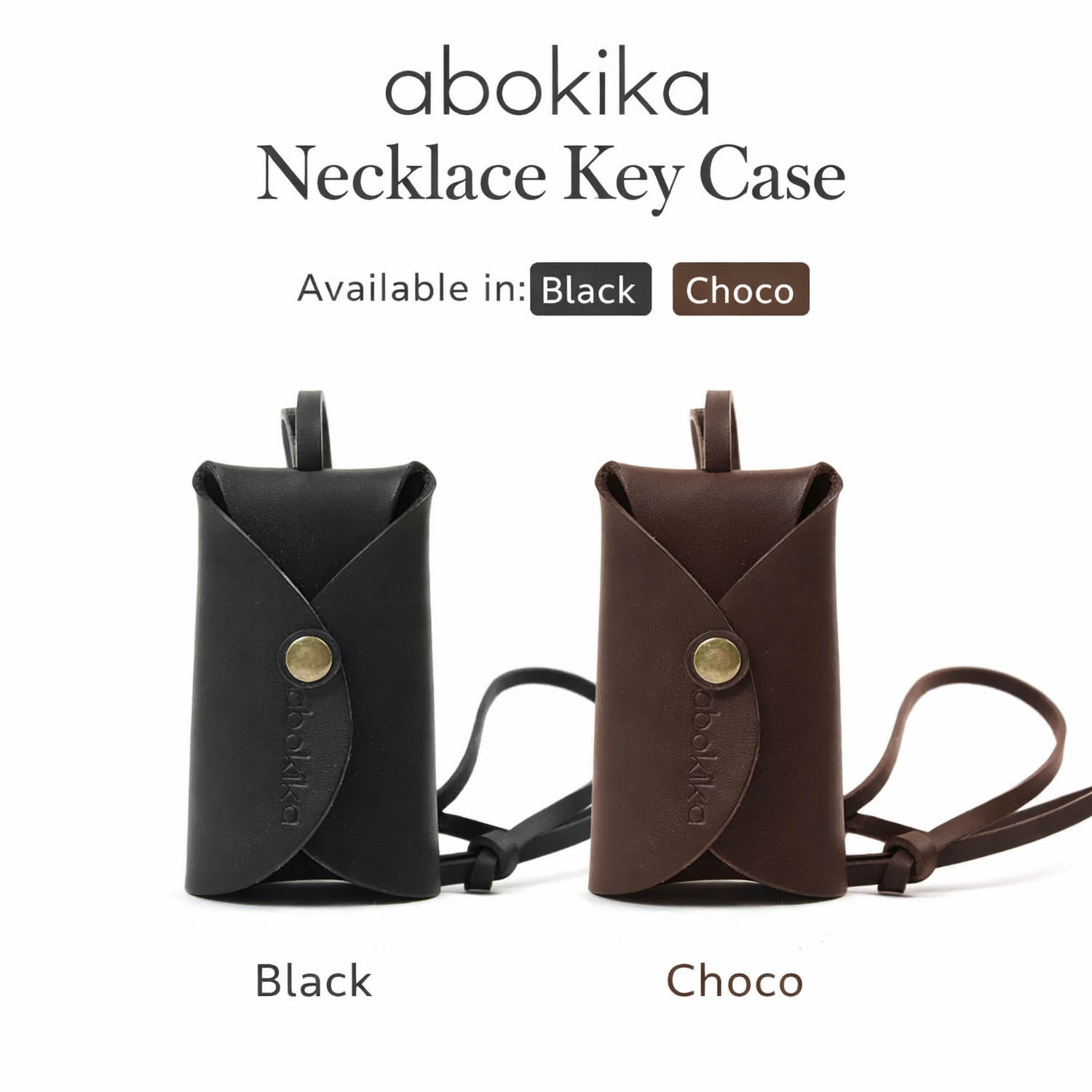 abokika Necklace Key case 2色展開 Black / Choco