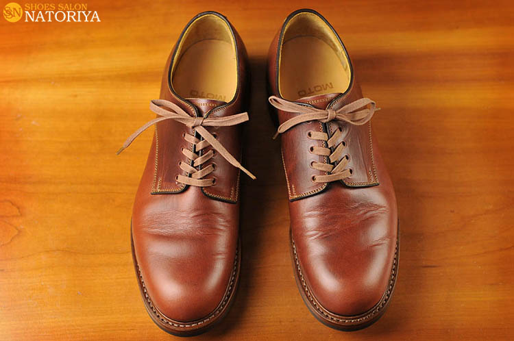 MOTOのタフに履けてエイジングが面白い傑作プレーントゥ!3色