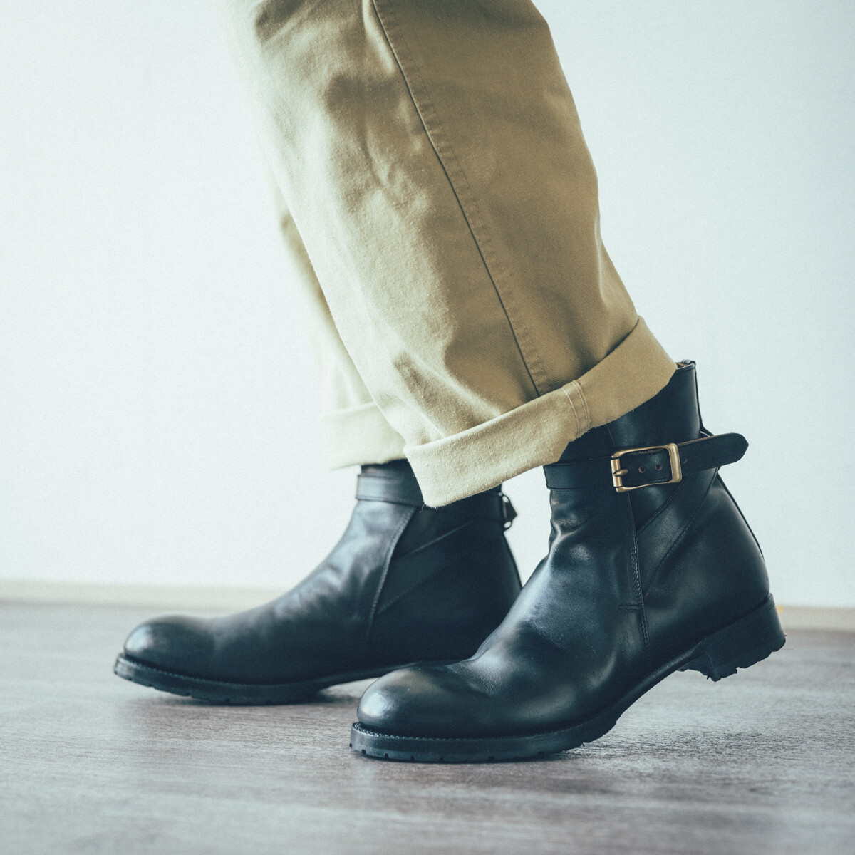 chausser ショセ ジョッパーブーツ カーフシボ革 41 希少美品】chausser/ショセ ジョッパーブーツ カーフシボ革 41