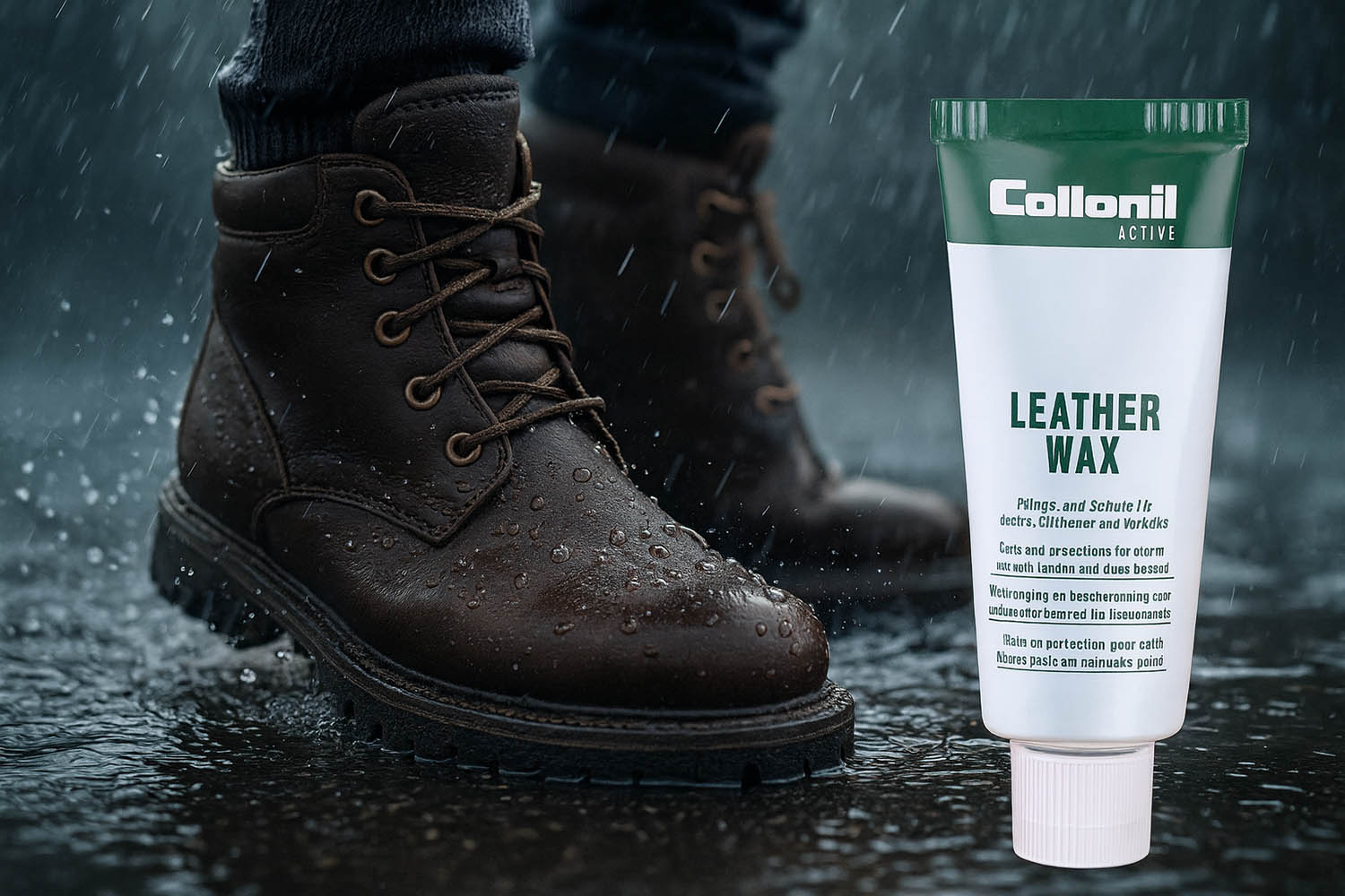 コロニル LEATHER WAX 撥水イメージ