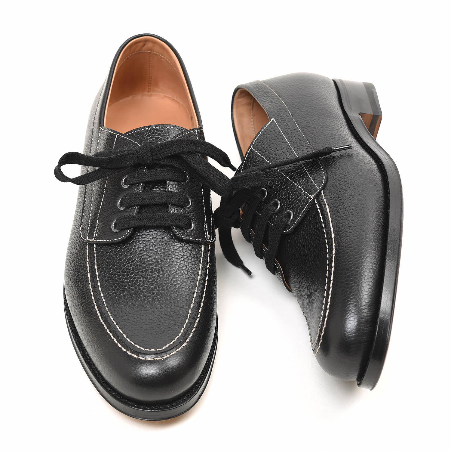 F.LLI Giacometti ウィングチップ 黒 40 ビンテージスチール