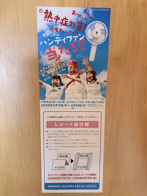 クローズド サントリー あついよ あついよ 熱中症対策 応援キャンペーン 6 19 みーばんの懸賞ハマってますブログ